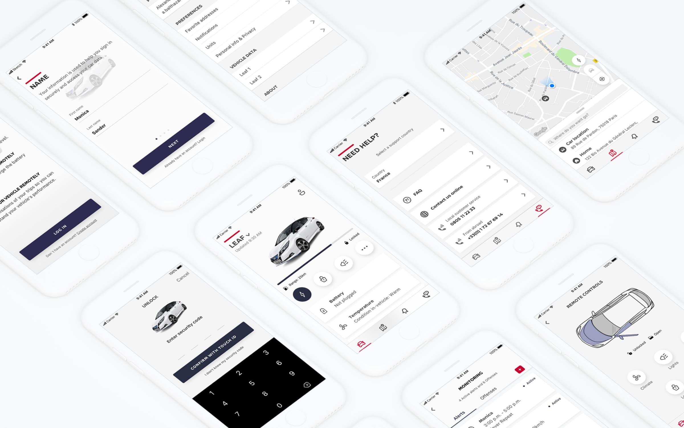 Designed white label apps for Renault-Nissan-Mitsubishi that could be customized for each brand and market